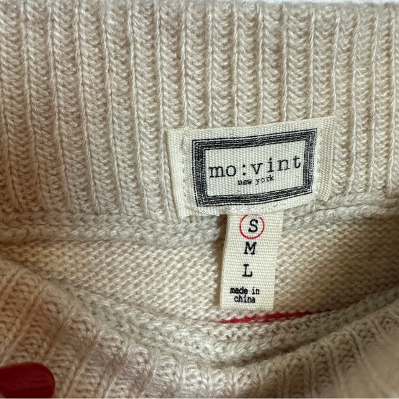 Mo: Vint Anthropologie angora blend Stripe sweater skirt Blue red cream Sz Small - Picture 2 of 4